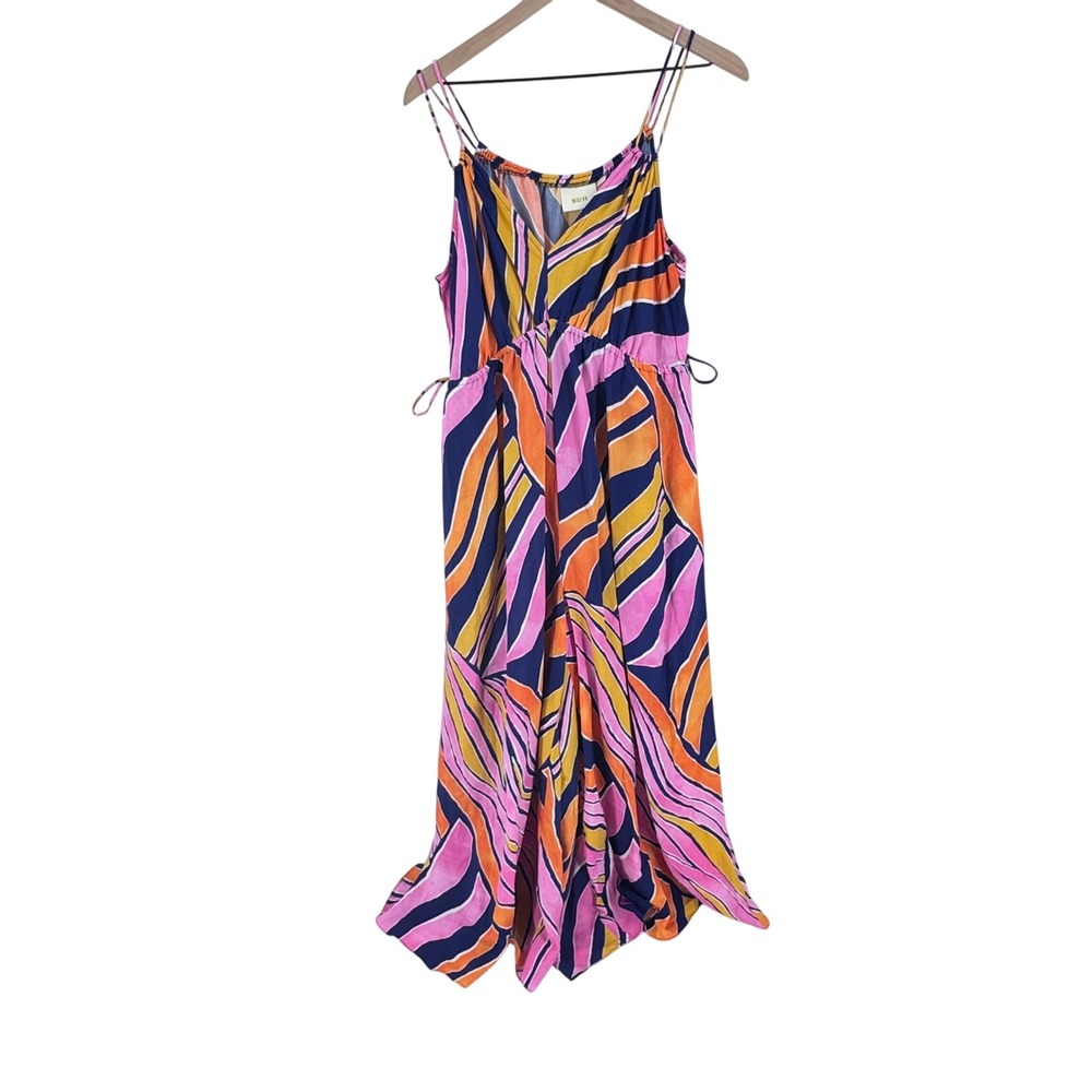 Maeve Jumpsuit Size 12 Abstract Print Wide Leg Sleeveless Boho Anthropologie